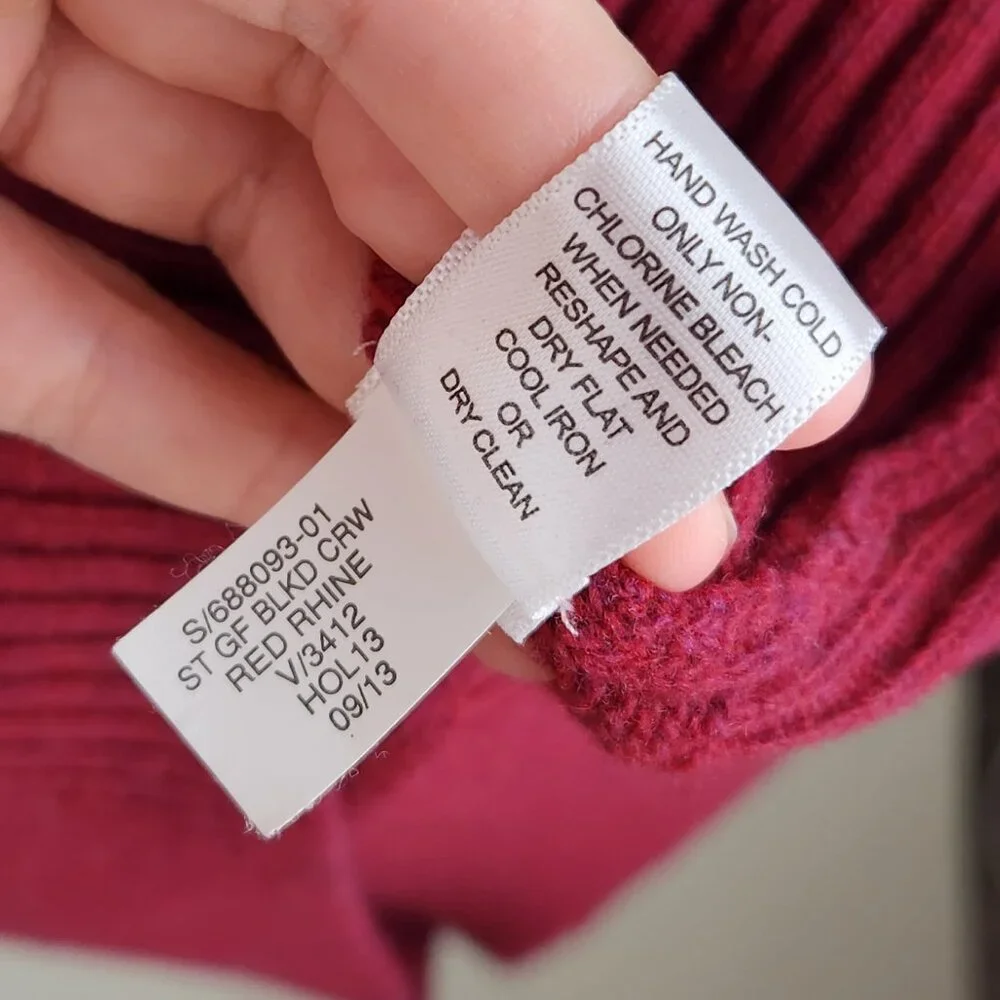 Banana Republic Italian Merino Wool Blend Colorblock Crewneck Sweater sz XL